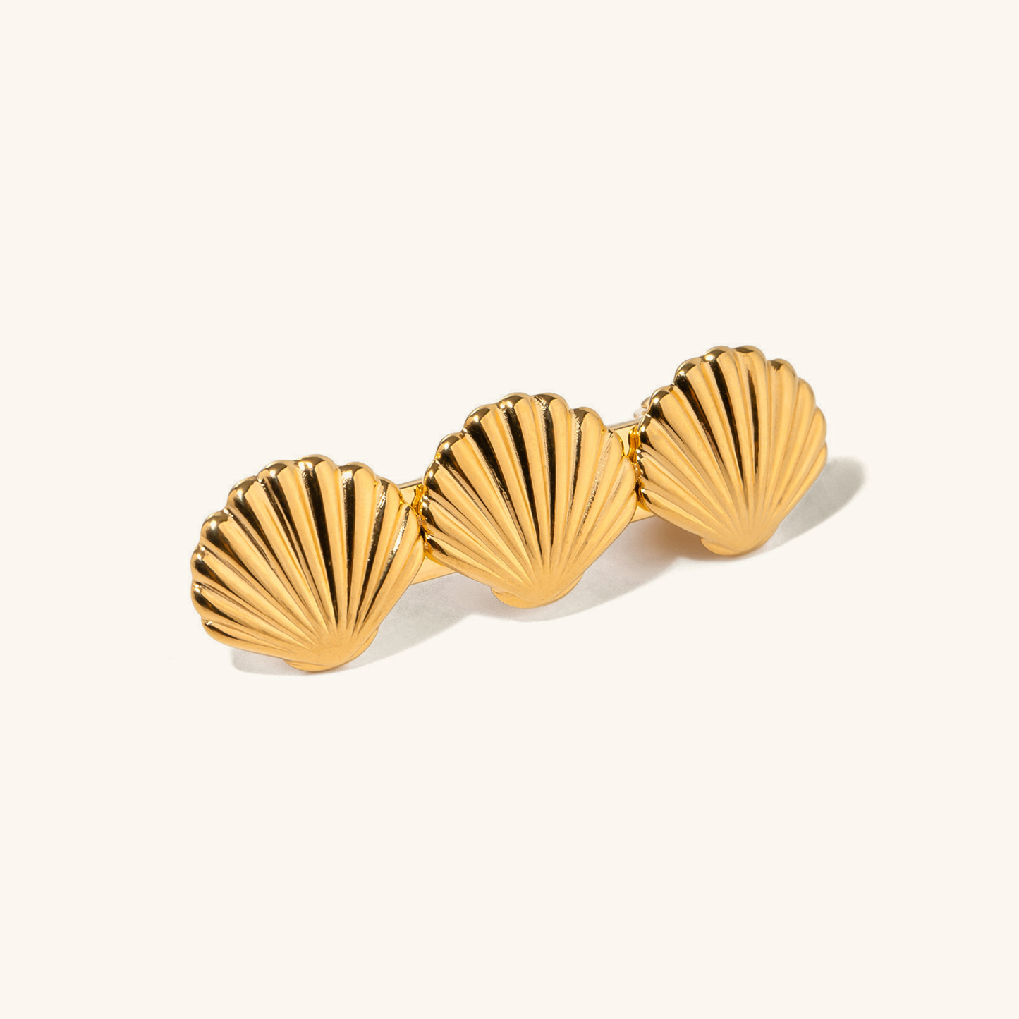 Seashell Gold Hair Clip – Hypoallergenic, Waterproof, and Stylish Ocean-Inspired Accessory 0