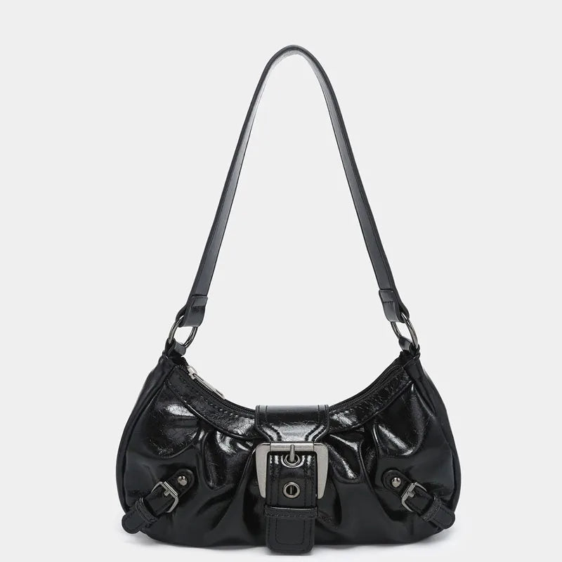 Variant image for Women's Shoulder Bag Brown One Size Leather Retro Style-4