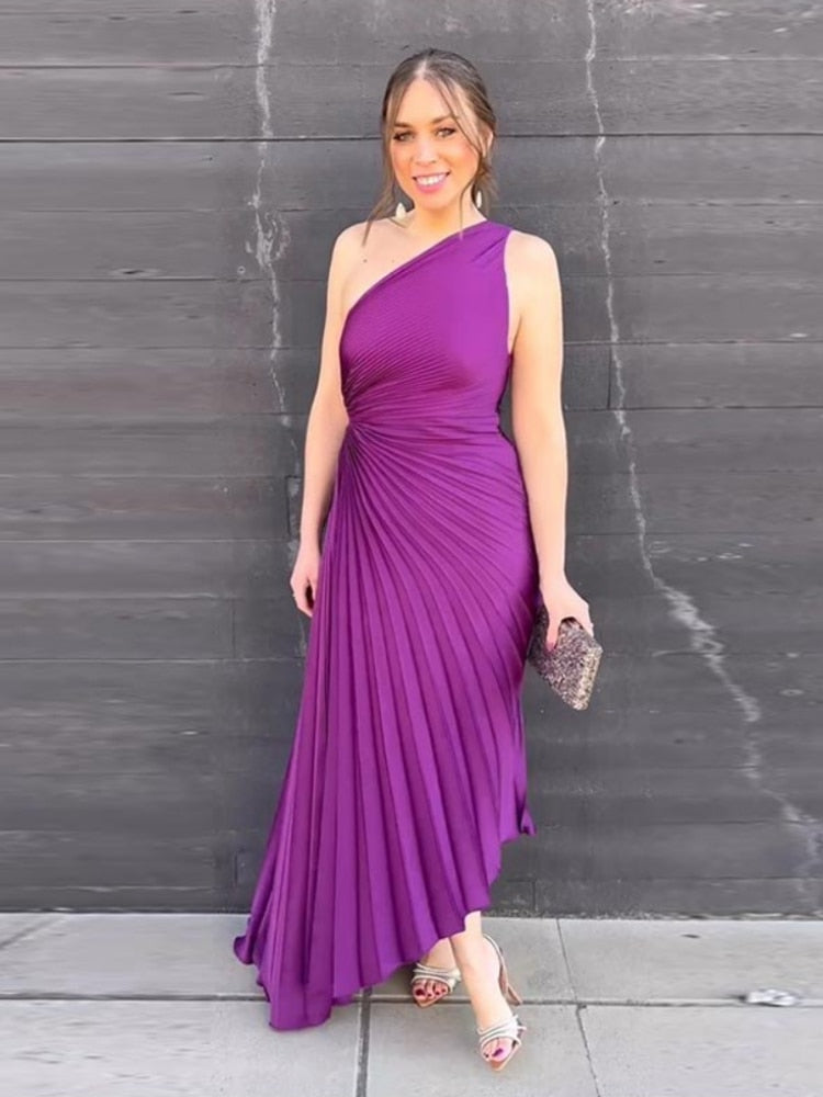 Variant image for Women's Evening Gown Black One-Shoulder Crepe-57
