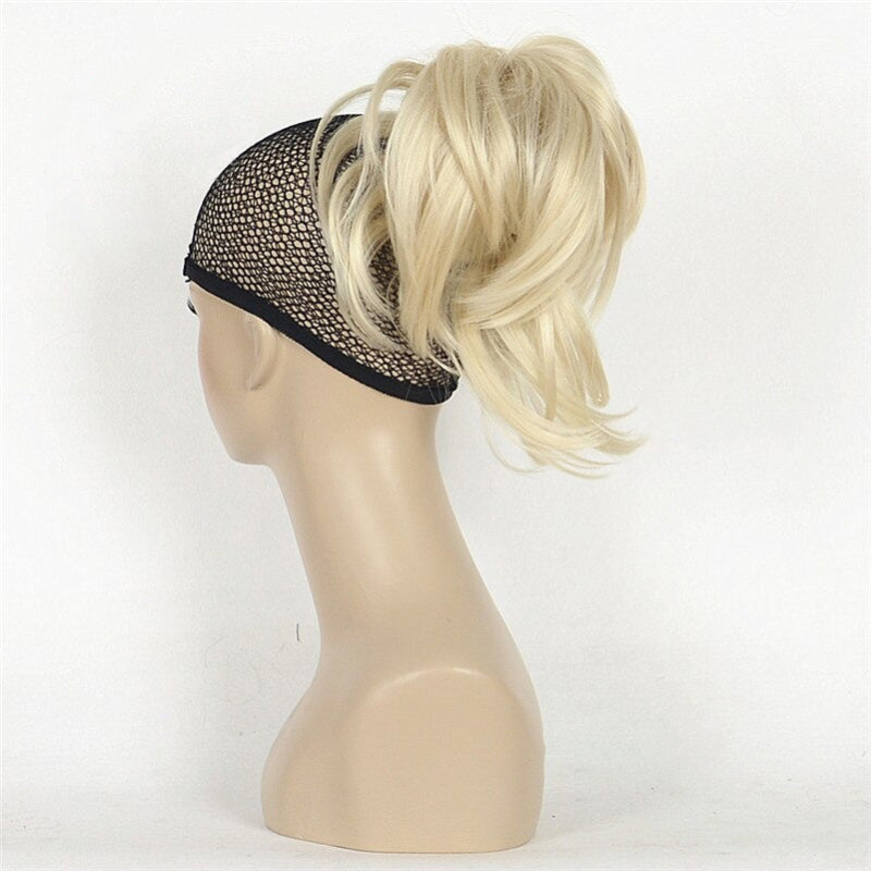 Short Natural Wave Ponytail Extension with Claw Clip – Easy Clip-On Hairpiece 17