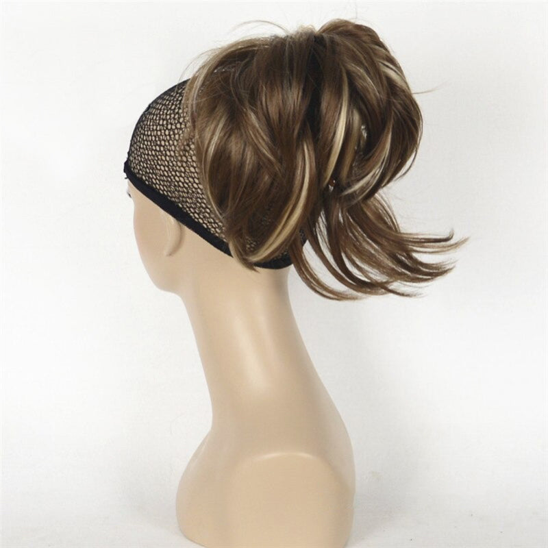 Short Natural Wave Ponytail Extension with Claw Clip – Easy Clip-On Hairpiece 6