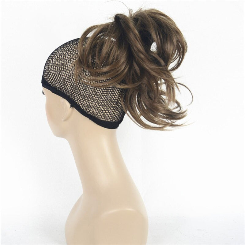 Short Natural Wave Ponytail Extension with Claw Clip – Easy Clip-On Hairpiece 9