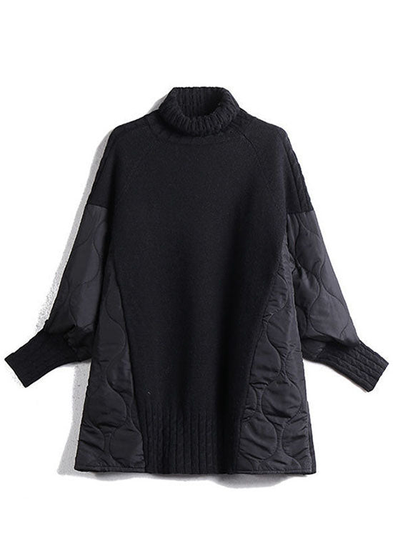 Women's Sweater Chocolate Turtleneck Loose Fit Polyester - 5