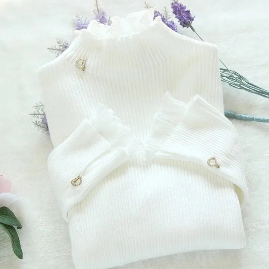 Slim-Fit Winter Turtleneck Long Sleeve Sweater Tops 1