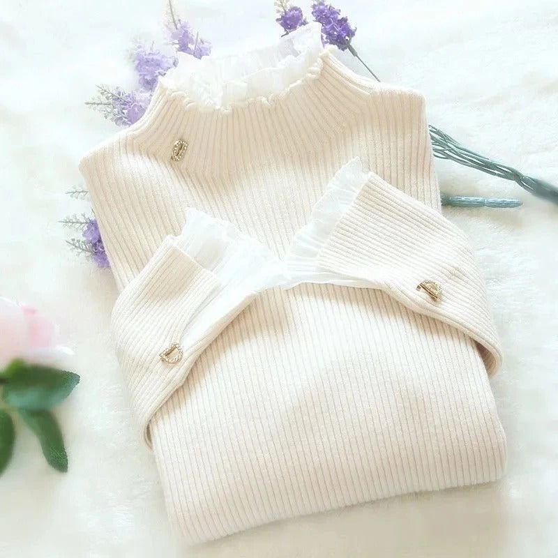 Slim-Fit Winter Turtleneck Long Sleeve Sweater Tops 5