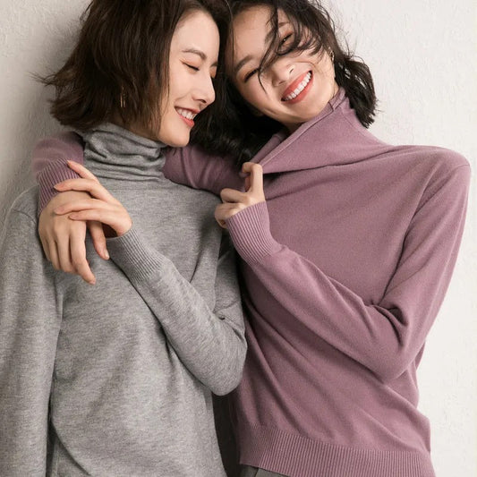 Slim Fit Basic Turtleneck Pullover Sweater 1