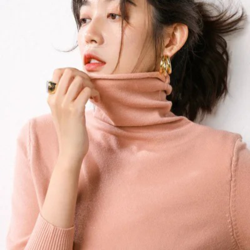 Slim Fit Basic Turtleneck Pullover Sweater 5