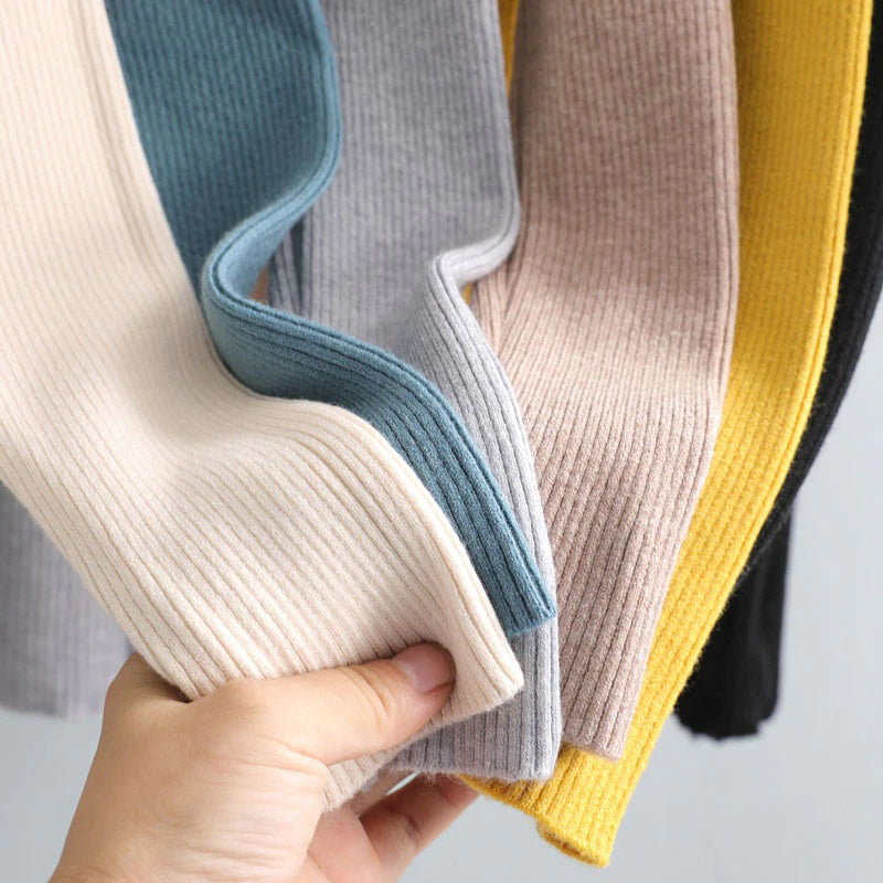 Slim Fit O-Neck Knitted Long Sleeve Pullover Sweaters 8