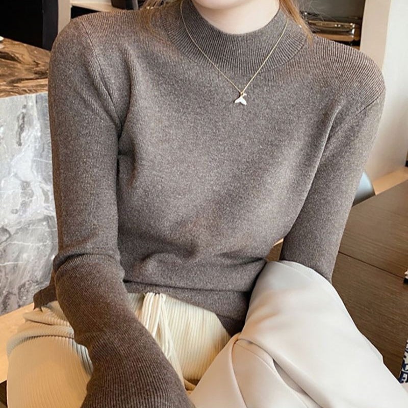 Slim Fit Turtleneck Long Sleeve Pullover Sweaters 11