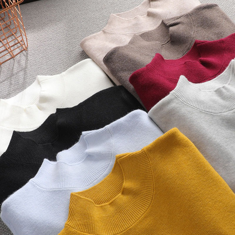 Slim Fit Turtleneck Long Sleeve Pullover Sweaters 6