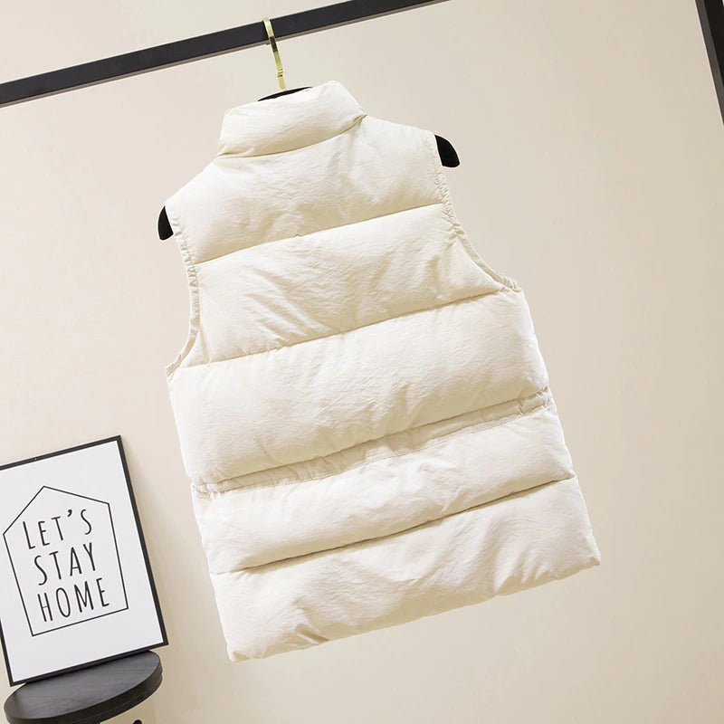 Snug Fit Windproof Sleeveless Padded Winter Vest Jackets 4