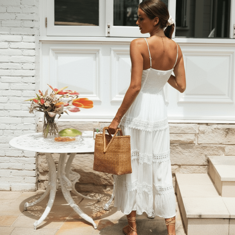 Soleil Womens Dress | Spaghetti Strap, Boho Chic Summer Dress - Image 3