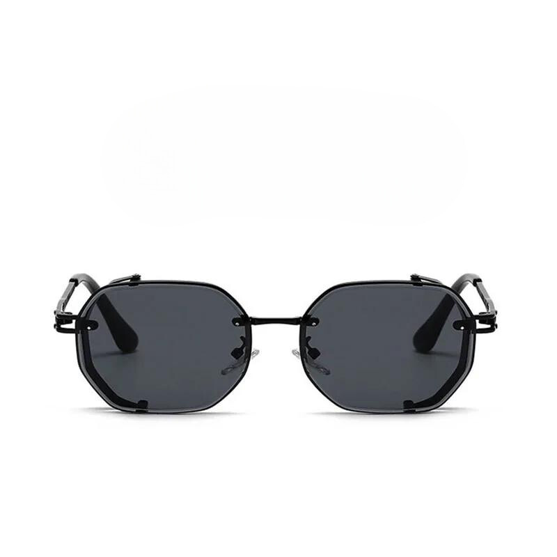 Men's Polarized Vintage Steampunk Sunglasses – worn view | Hensley London