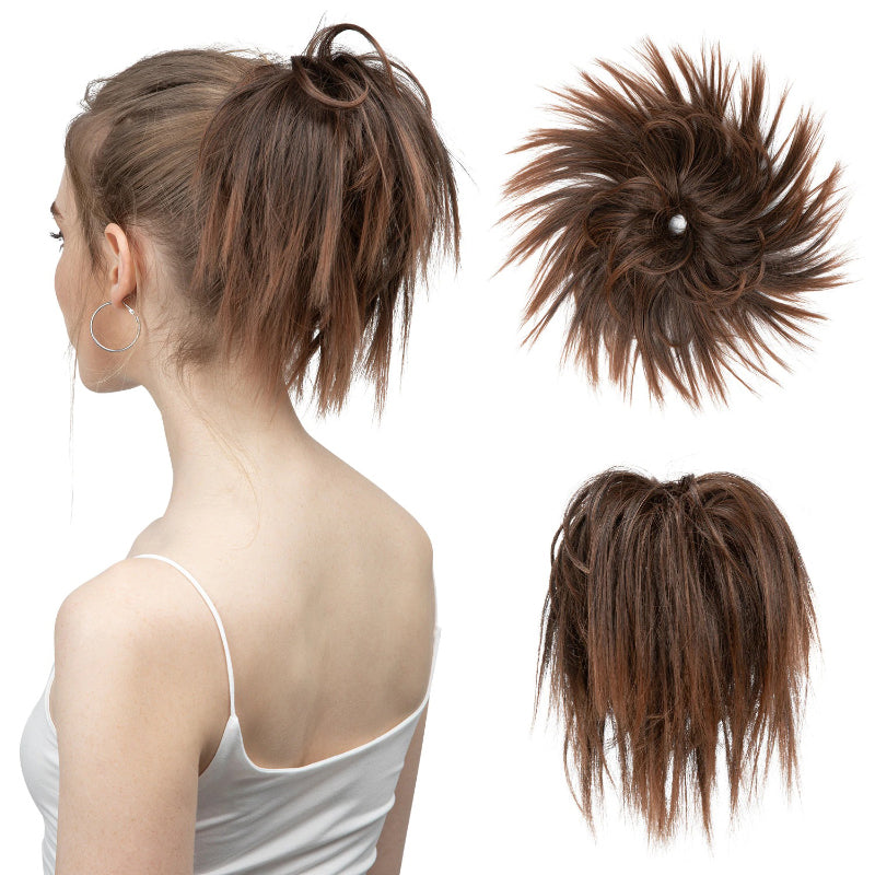 Thick and Fuller Messy Hair Bun Scrunchie – Realistic Hair Extensions for Effortless Style 13