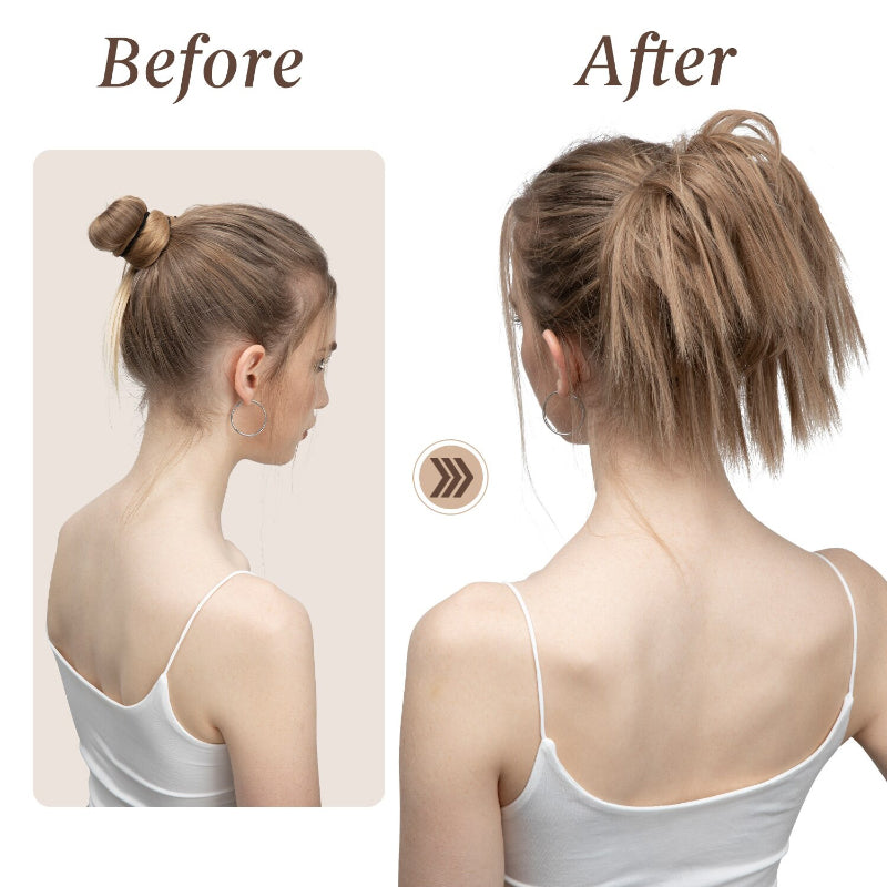 Thick and Fuller Messy Hair Bun Scrunchie – Realistic Hair Extensions for Effortless Style 4
