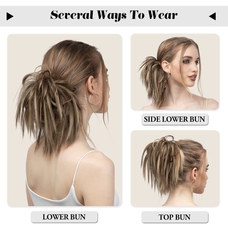 Thick and Fuller Messy Hair Bun Scrunchie – Realistic Hair Extensions for Effortless Style 5