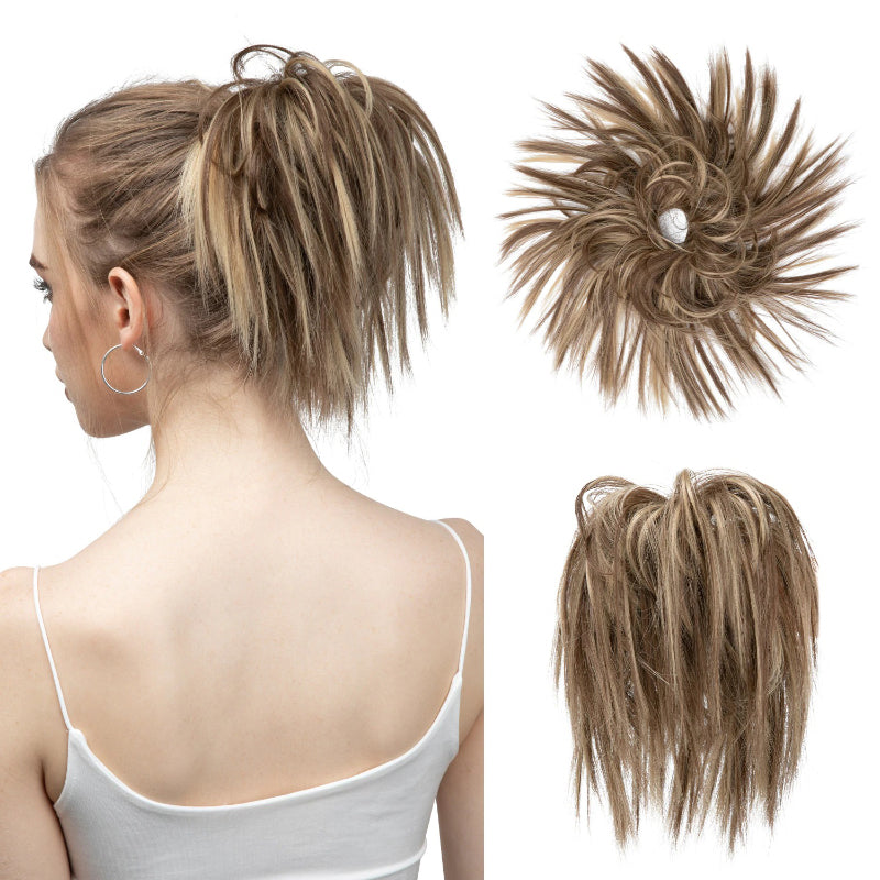 Thick and Fuller Messy Hair Bun Scrunchie – Realistic Hair Extensions for Effortless Style 9