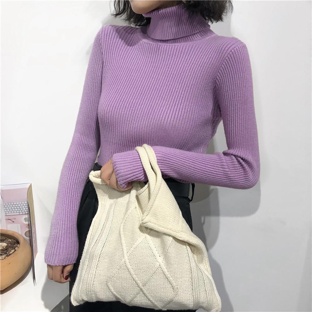 Thick and Soft Turtle Neck Long Sleeve Sweater 17