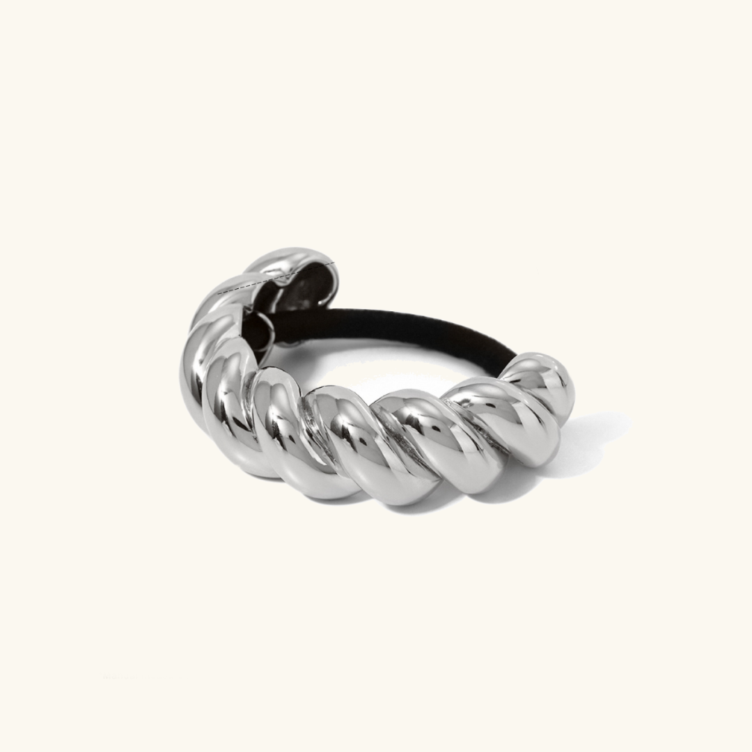 Twist Pony Cuff – Waterproof and Hypoallergenic Hair Accessory in 18k Gold Stainless Steel 4