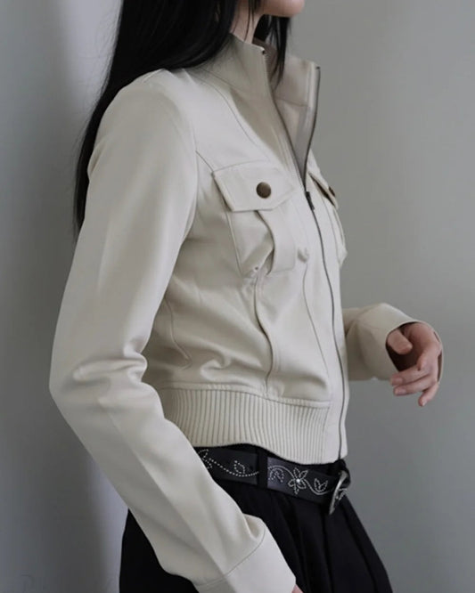 Ulysses Women's Jacket | Slim Fit, Stand Collar, Zipper Detail 2