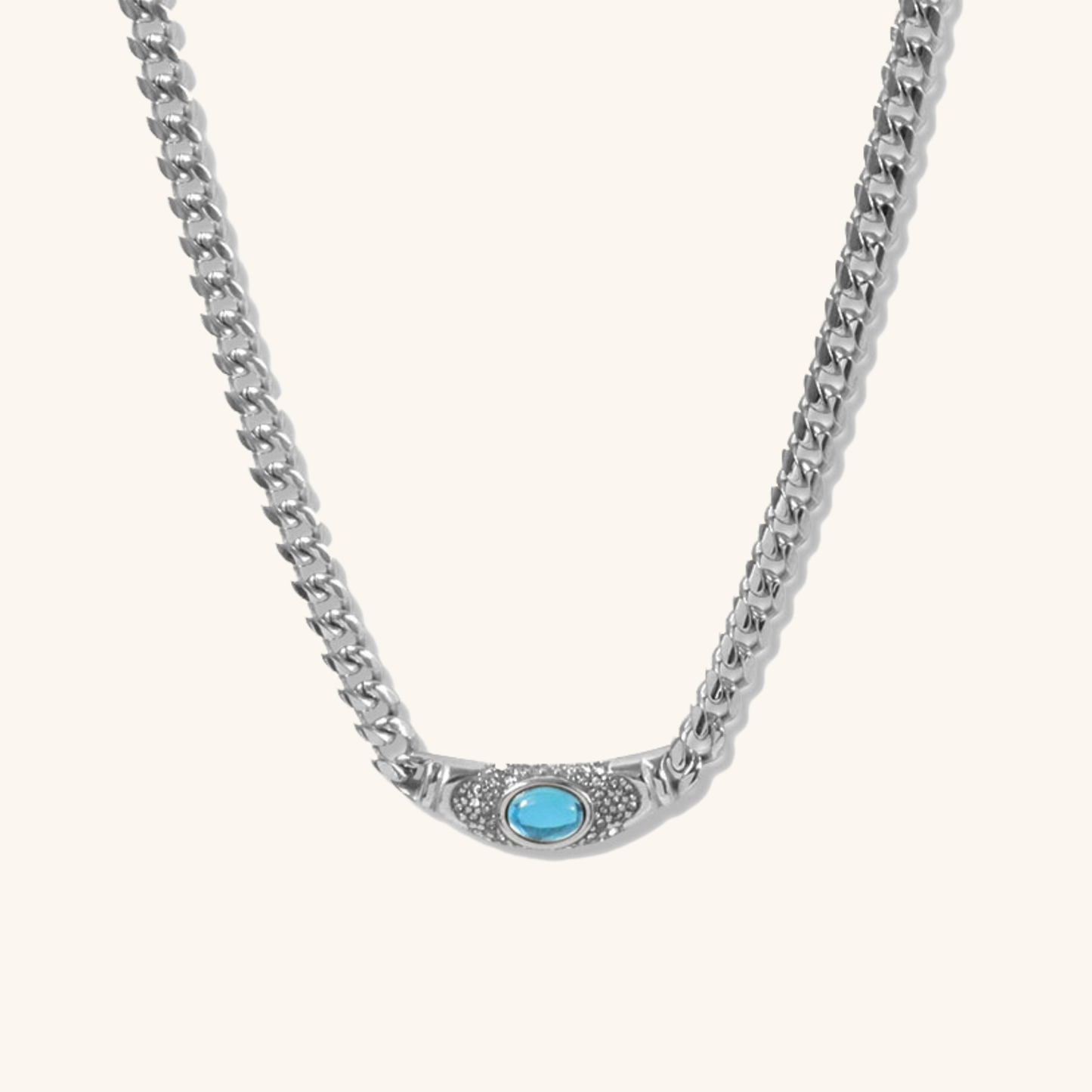 Vintage-Inspired Necklace with Gemstone Simulant Pendant – 18K Waterproof Gold, Hypoallergenic, 15-Inch Length, Available in Ruby, Emerald, Citrine 10