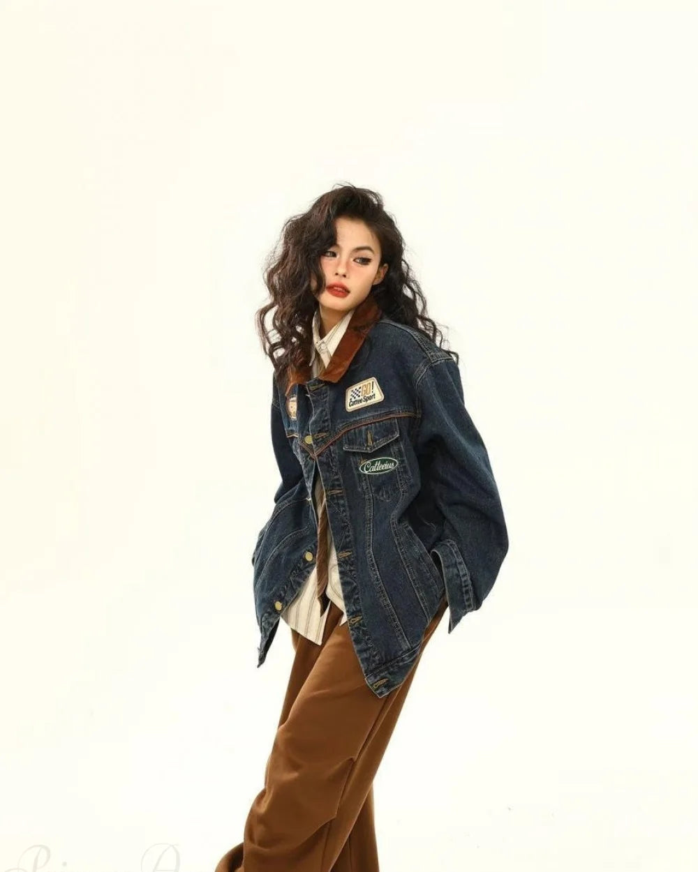 Vera Women's Utility Jacket | Vintage Embroidered Denim 5