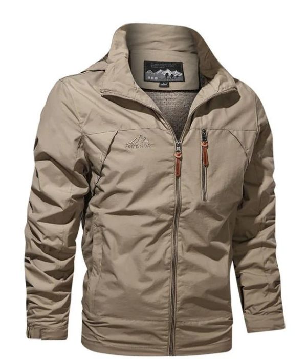 Men's Raincoat Classic Black Waterproof Outerwear - 5