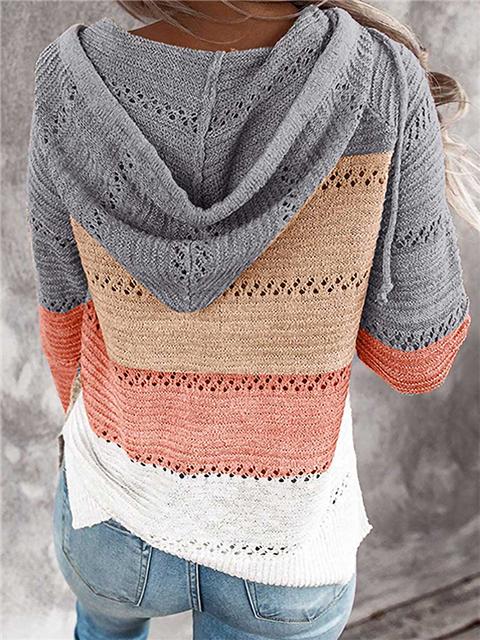 Women's Hoodie Multi-Color Knit Lightweight Comfortable - 2