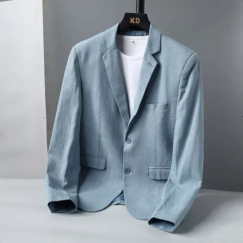 Men's Linen Blazer Elegant Casual Style - 9