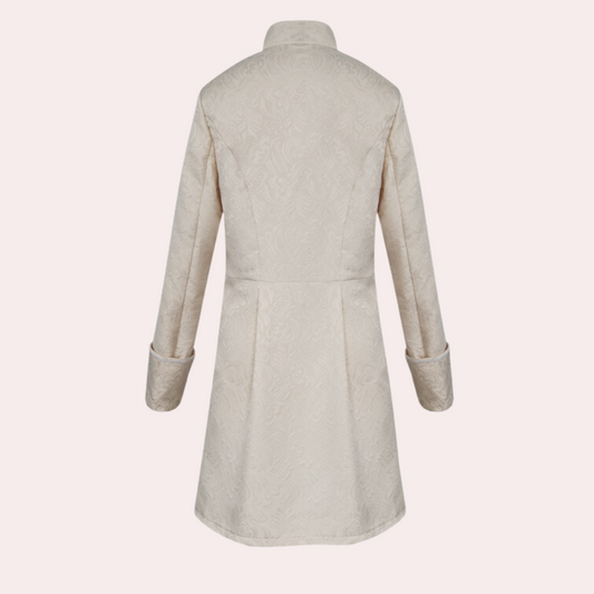 Men's Overcoat Brown Wool Vintage Style Long Coat - 2