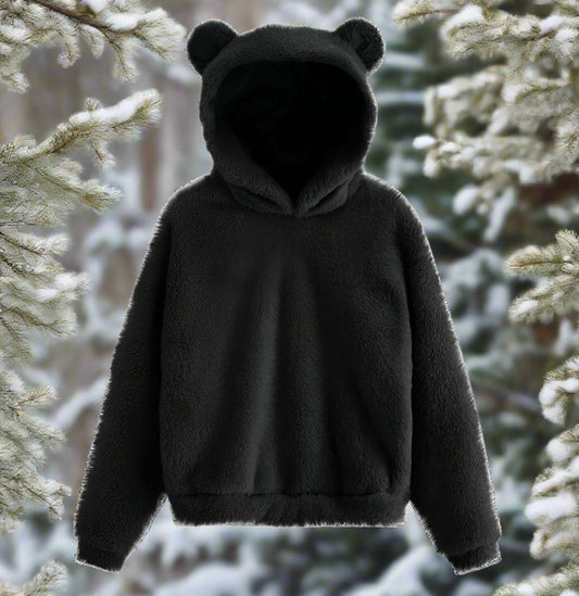 Women's Hoodie Jacket Grey Plush Cozy - 2