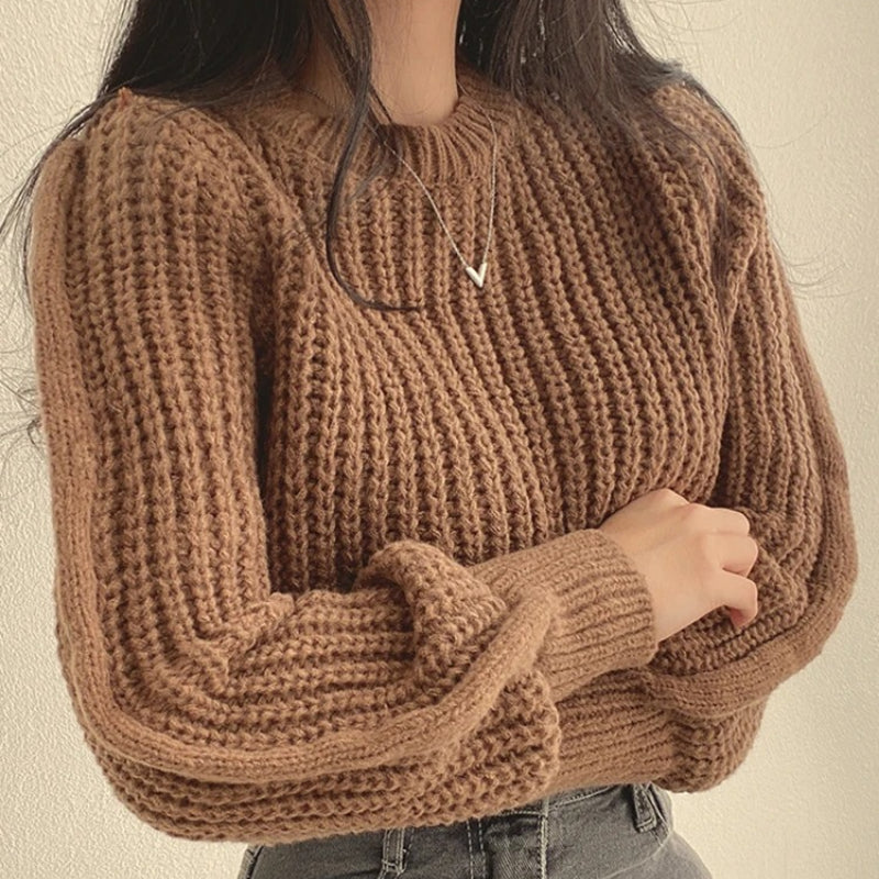 Winter's Cozy Long Sleeve Knitted Sweater for Women 3