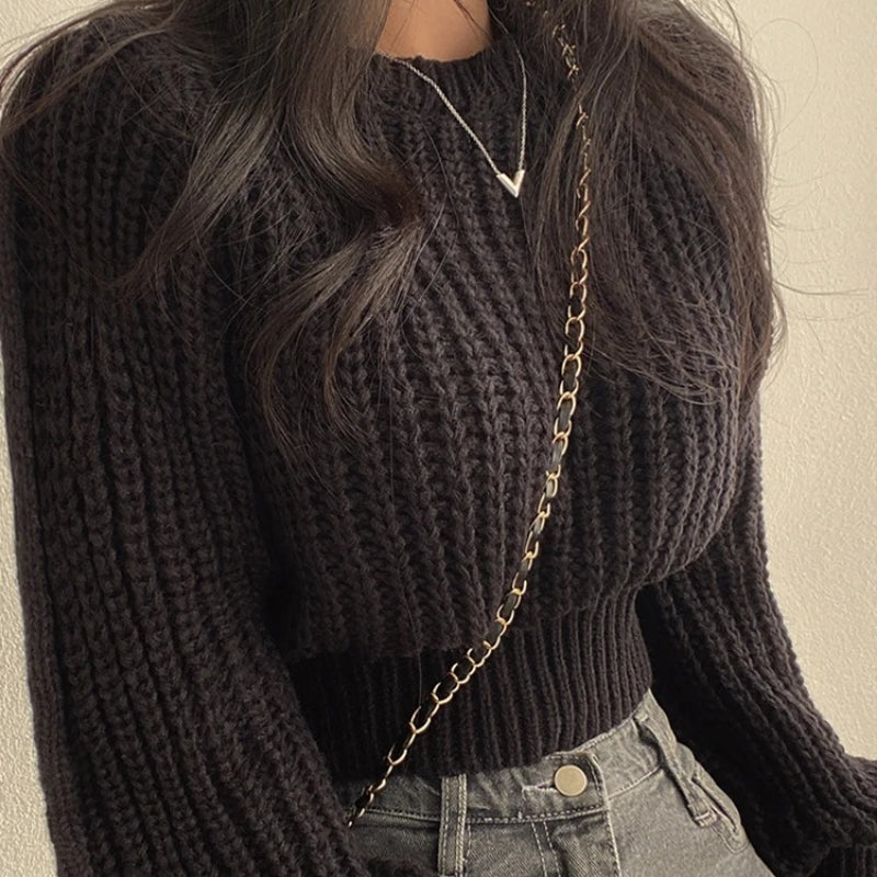 Winter's Cozy Long Sleeve Knitted Sweater for Women 5