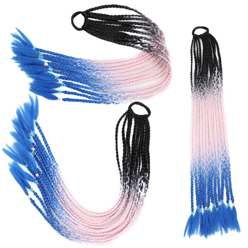 Women's Braided Hair Wigs Multi-Color High-Temperature Fiber 0