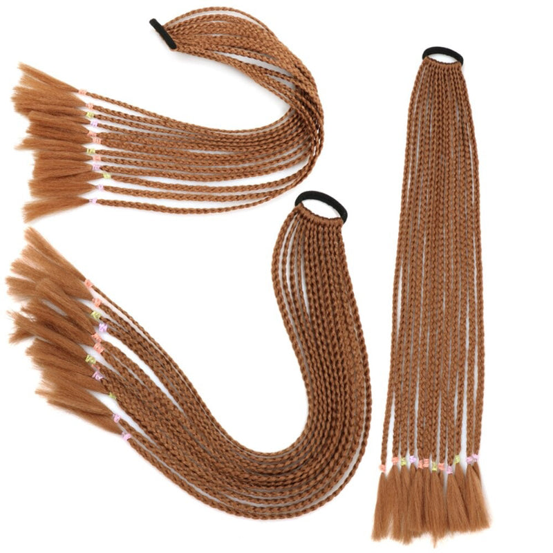 Women's Braided Hair Wigs Multi-Color High-Temperature Fiber 15