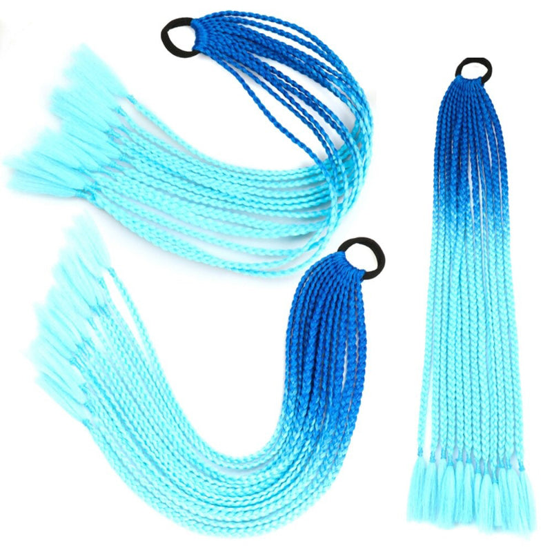 Women's Braided Hair Wigs Multi-Color High-Temperature Fiber 27