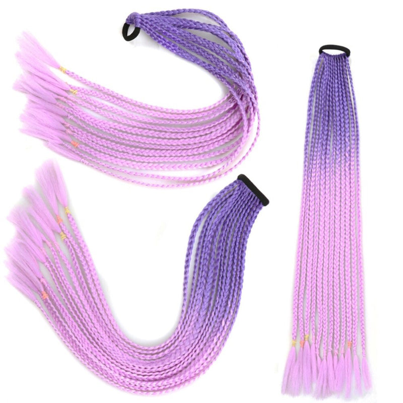 Women's Braided Hair Wigs Multi-Color High-Temperature Fiber 32