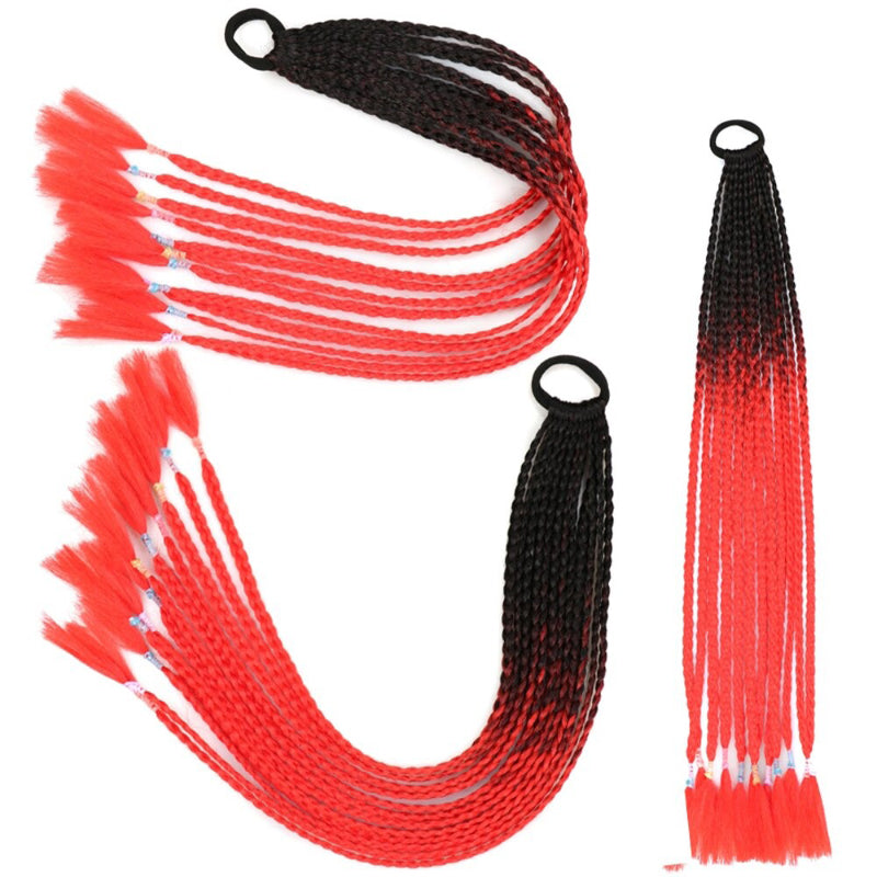 Women's Braided Hair Wigs Multi-Color High-Temperature Fiber 34