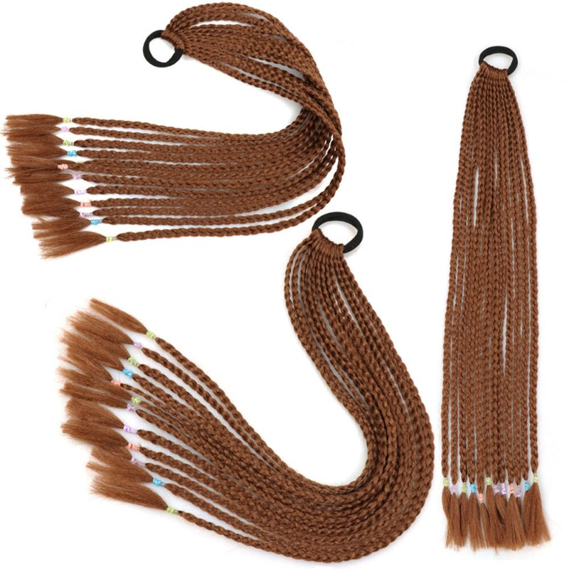 Women's Braided Hair Wigs Multi-Color High-Temperature Fiber 41