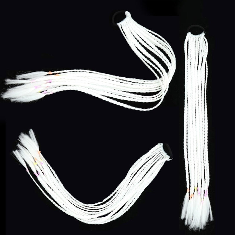 Women's Braided Hair Wigs Multi-Color High-Temperature Fiber 48