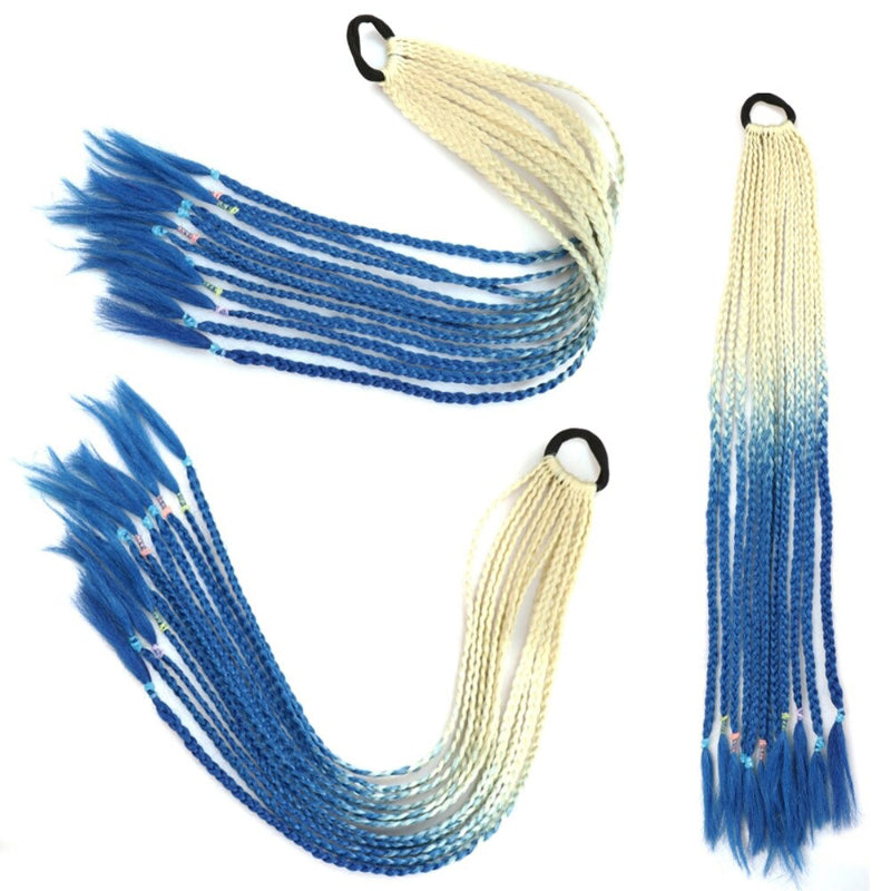 Women's Braided Hair Wigs Multi-Color High-Temperature Fiber 50