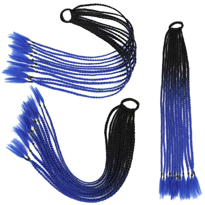 Women's Braided Hair Wigs Multi-Color High-Temperature Fiber 55
