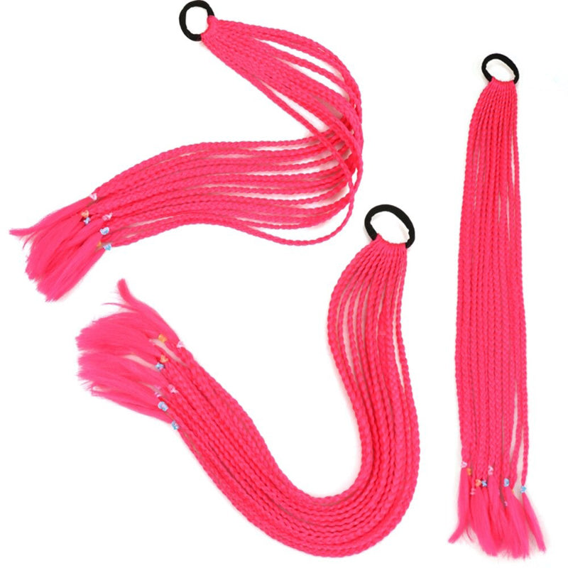 Women's Braided Hair Wigs Multi-Color High-Temperature Fiber 61