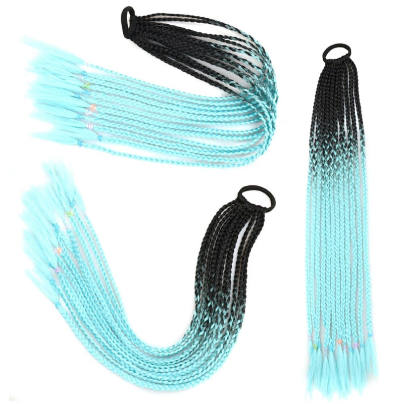 Women's Braided Hair Wigs Multi-Color High-Temperature Fiber 65