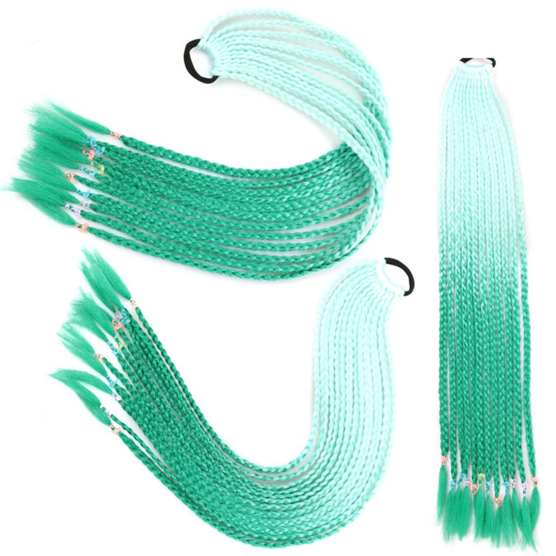 Women's Braided Hair Wigs Multi-Color High-Temperature Fiber 78