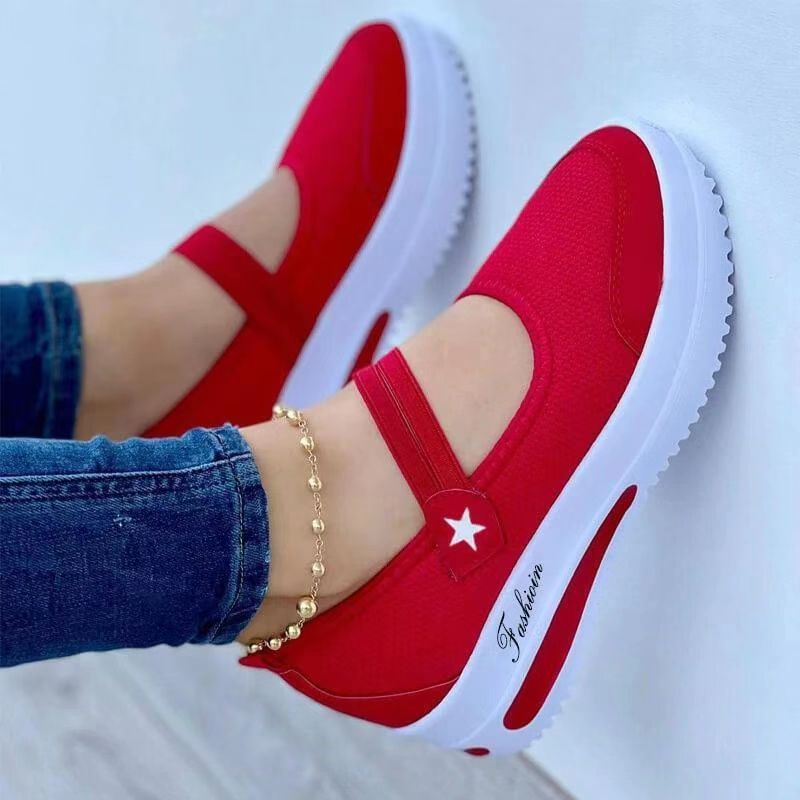 Women's Breathable Slip-On Casual Shoes with Platform Sole – Elastic Design for All-Day Comfort 2