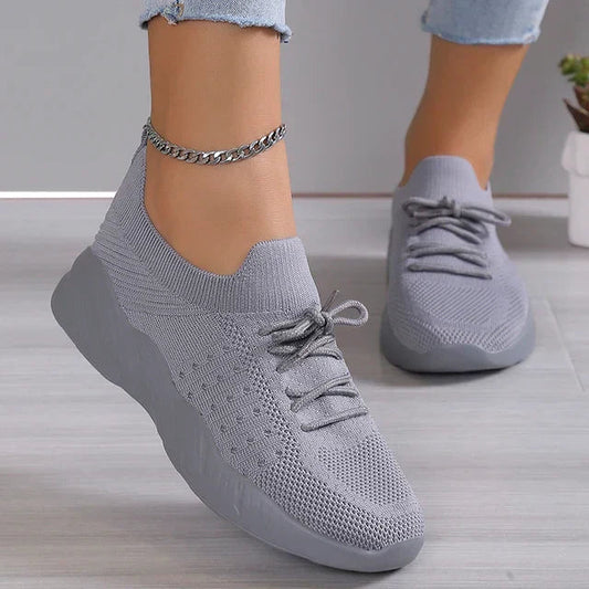 Women’s Breathable Slip-On Sneakers with Cushioned Sole – Flexible Knit Design 1