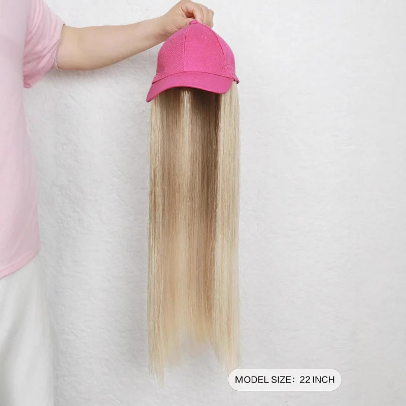 Women's Cap Black High-Temperature Fiber with Long Hair Extensions 2