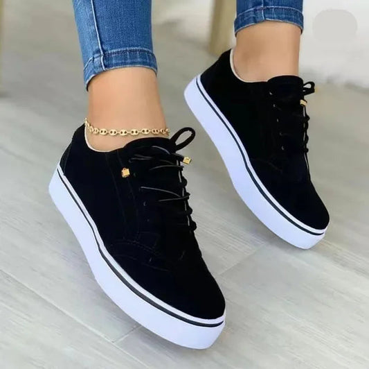 Women's Casual Lace-Up Sneakers – Lightweight and Versatile Footwear for Everyday Comfort 1