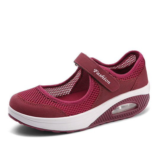 Women's Casual Low-Top Shoes with Velcro Strap and Air Cushion Sole for Everyday Comfort 1